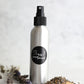 FemFarmed hydrosol metal spray bottle with lavender flowers